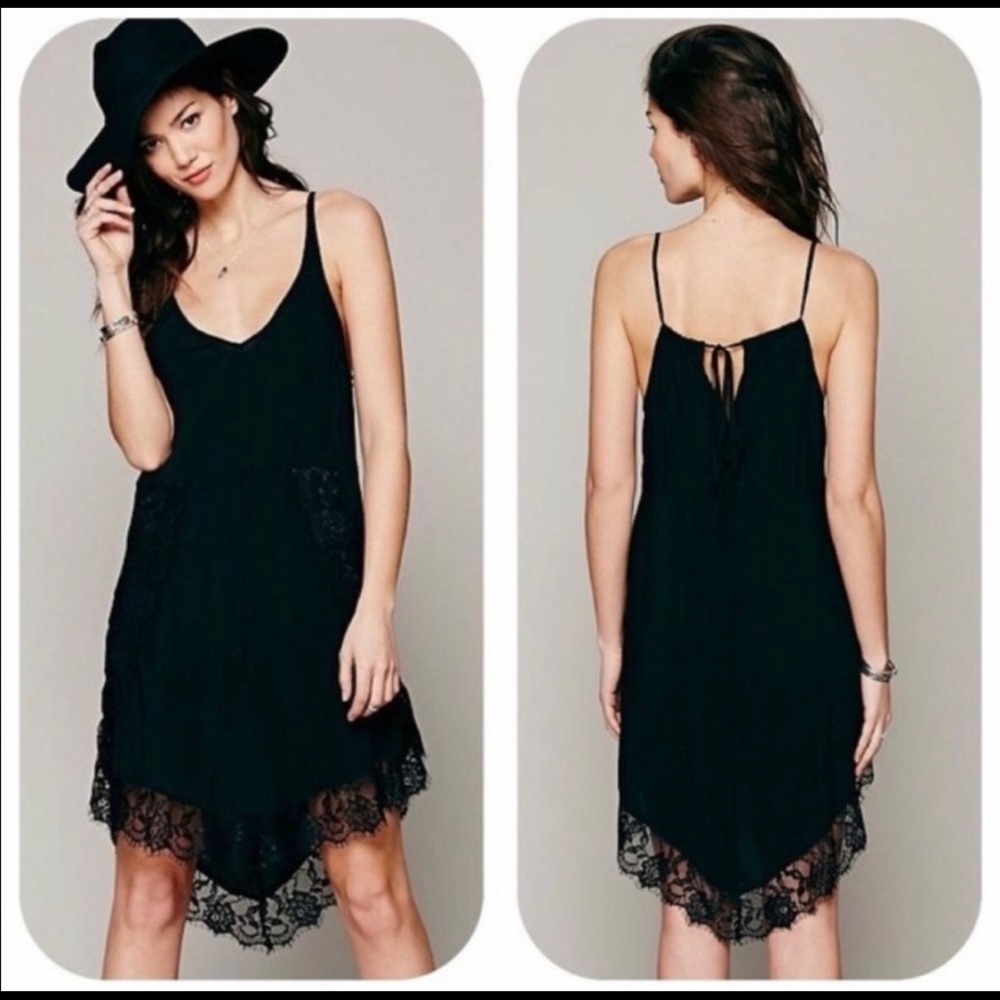 ✨SOLD✨Free People Eyelash Lace Slip Dress